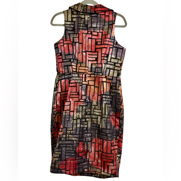 Samuel Dong Taffeta Art Deco Metallic Dress Women’s Medium Samuel2 Art to Wear - Picture 7 of 7